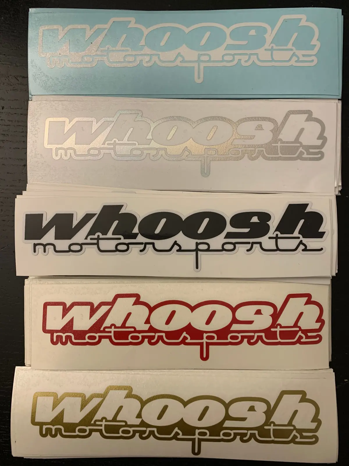 Whoosh Motorsports Vinyl Decals (6") 1