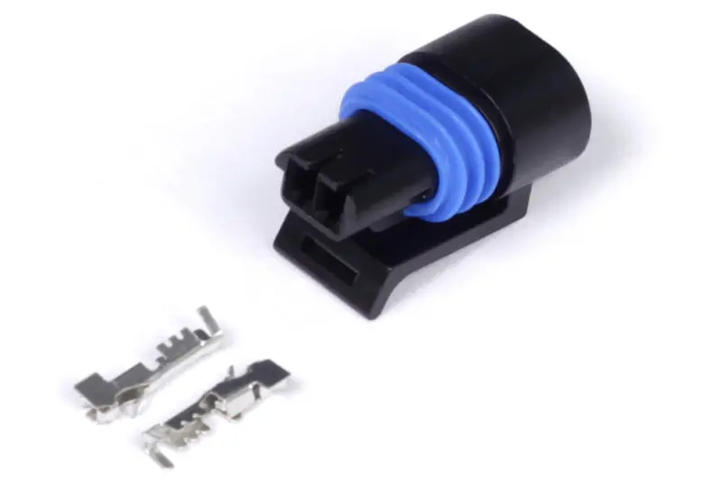 Haltech Delphi 2-Pin Gm-Style Coolant Temperature Sensor Connector — Black Housing With Pins 1
