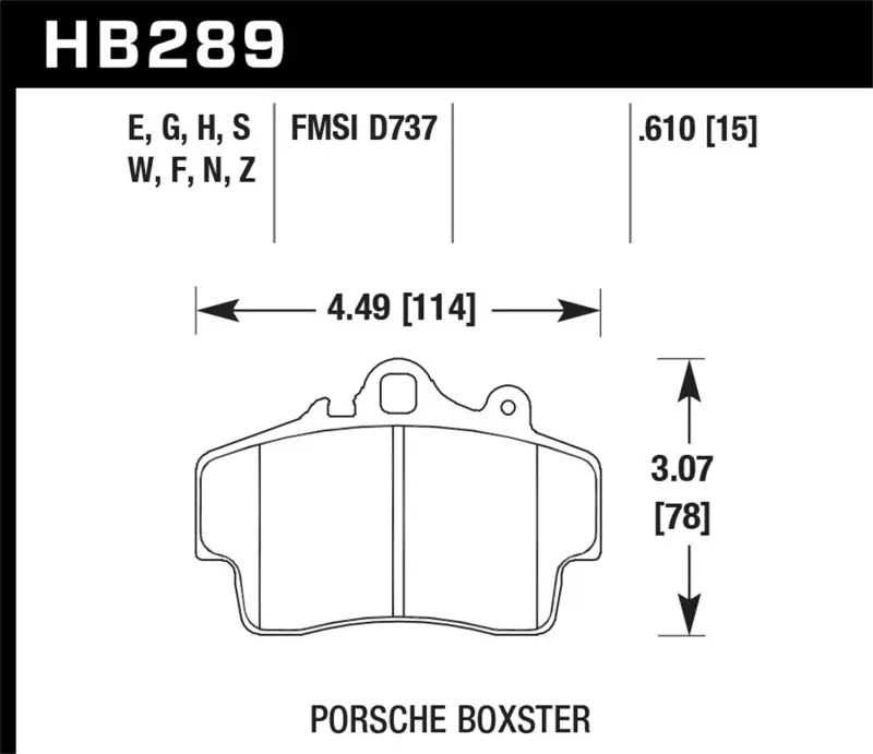 Hawk Dtc-60 High-Performance Front Brake Pads For 1997–2008 Porsche Boxster 1