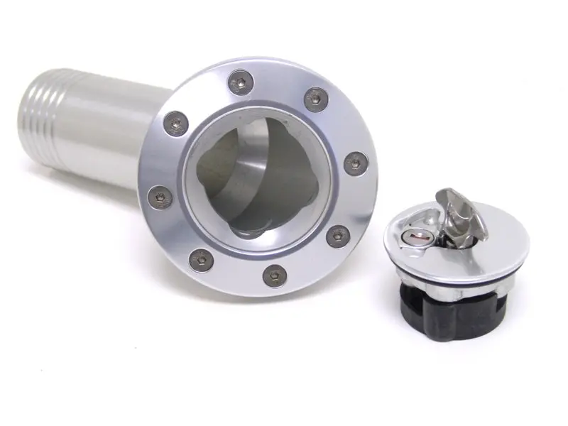 Ridetech Universal Locking Fuel Cap — Clear Anodized Finish 1