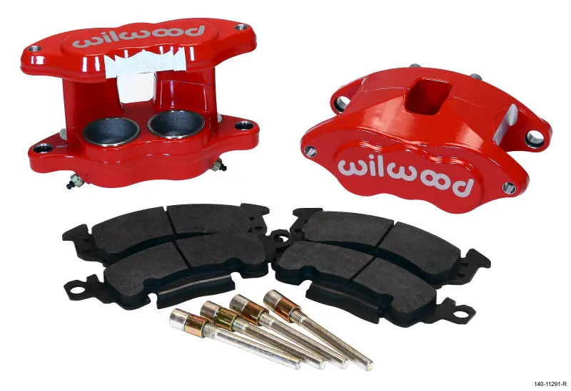 Wilwood D52 Front Brake Caliper Kit – Red Anodized, Dual 2-Inch Pistons, Fits 1.04-Inch Rotors 1