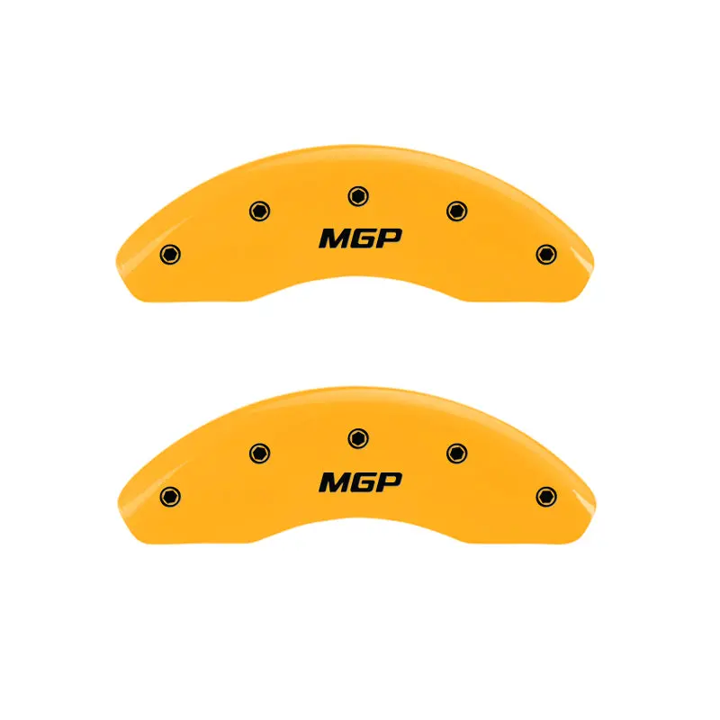 Mgp Engraved Caliper Covers For 2007 Chrysler Crossfire – Front & Rear, Yellow Finish With Black Charcoal Accents 1