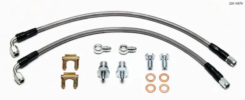 Wilwood Flexline Brake Hose Kit – Rear, Compatible With Mini Cooper Featuring Combination Parking Brake Caliper 1