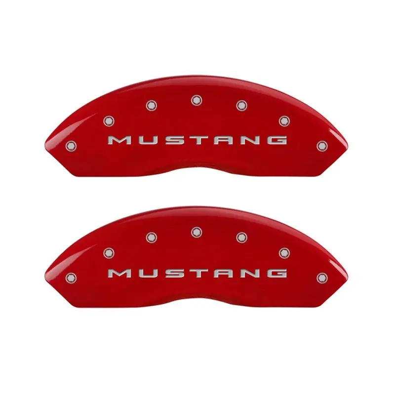 Mgp Engraved Caliper Covers For 2015 Ford Mustang – Front In Red/Silver, Rear In Red/Silver 1