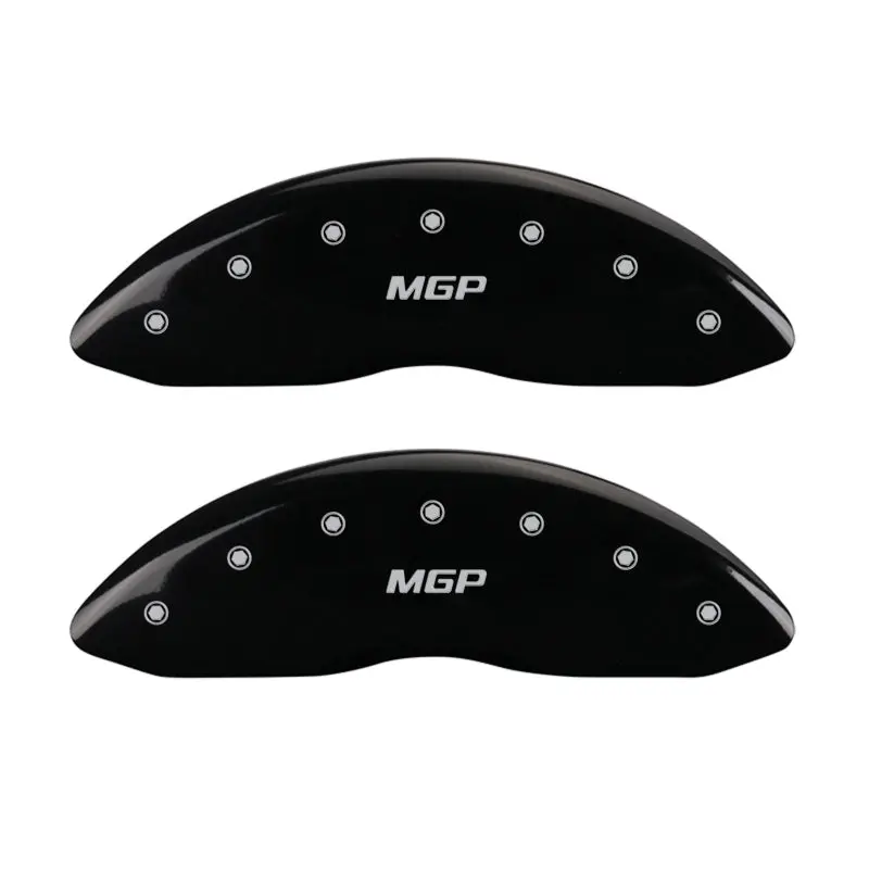 Mgp Engraved 4-Piece Caliper Cover Kit – Front And Rear, Matte Black Finish With Silver Highlighting 1