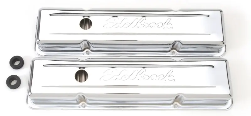 Edelbrock Signature Series Valve Covers – Low Chrome Finish, Compatible With 1959–1986 Chevrolet V8 Engines (262–400 Cid) 1