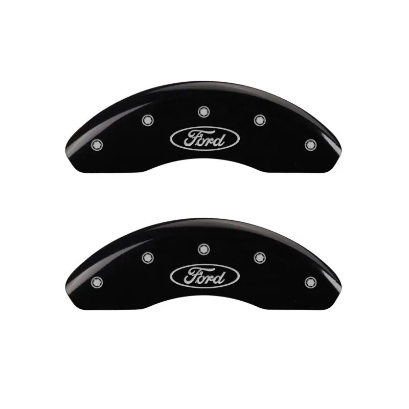 Mgp Engraved 4-Piston Caliper Covers – Oval Ford Logo, Black Finish With Silver Accent 1