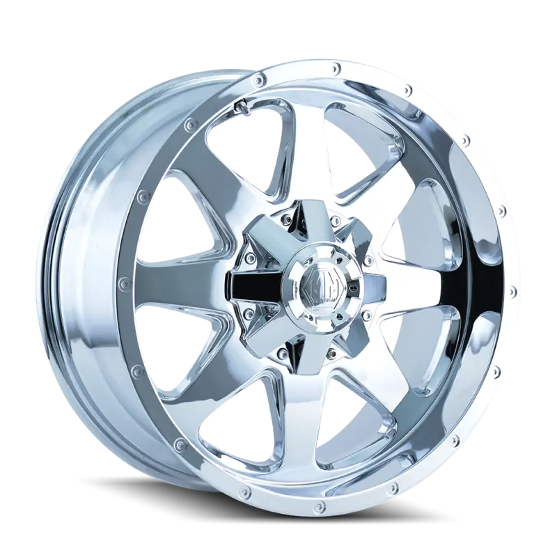 Mayhem 8040 Chrome Monoblock Wheel: 17X9", 8X180 Bolt Pattern, 25Mm Offset, 124.1Mm Hub Bore 1