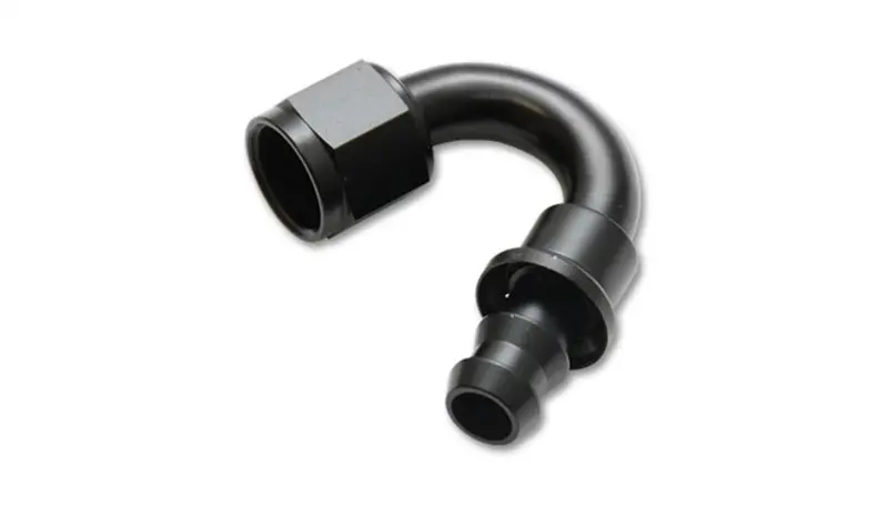 Vibrant -10An Push-On Hose Fitting — 150° Elbow, High-Flow Design 1