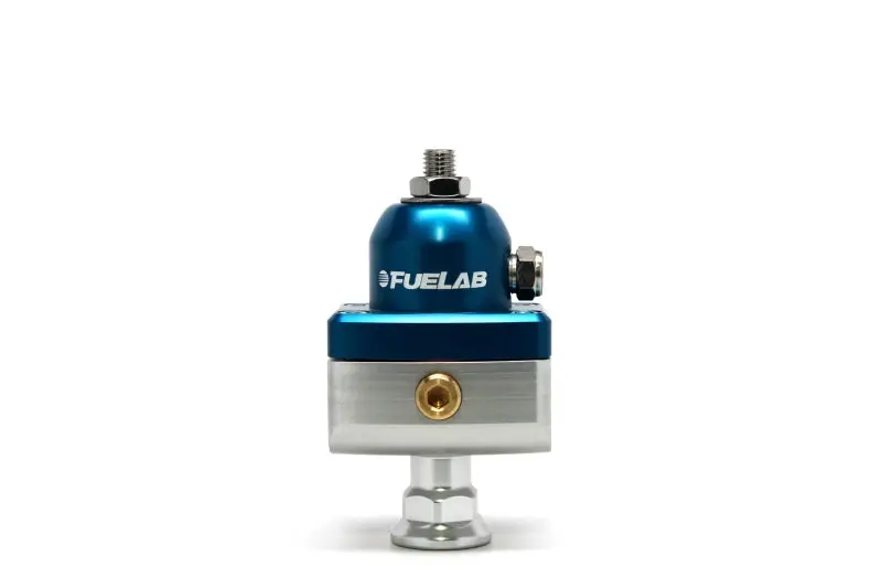 Fuelab Adjustable Mini Fuel Pressure Regulator – 1–3 Psi, Blue Finish (1 Inlet, 2 Outlets) 1