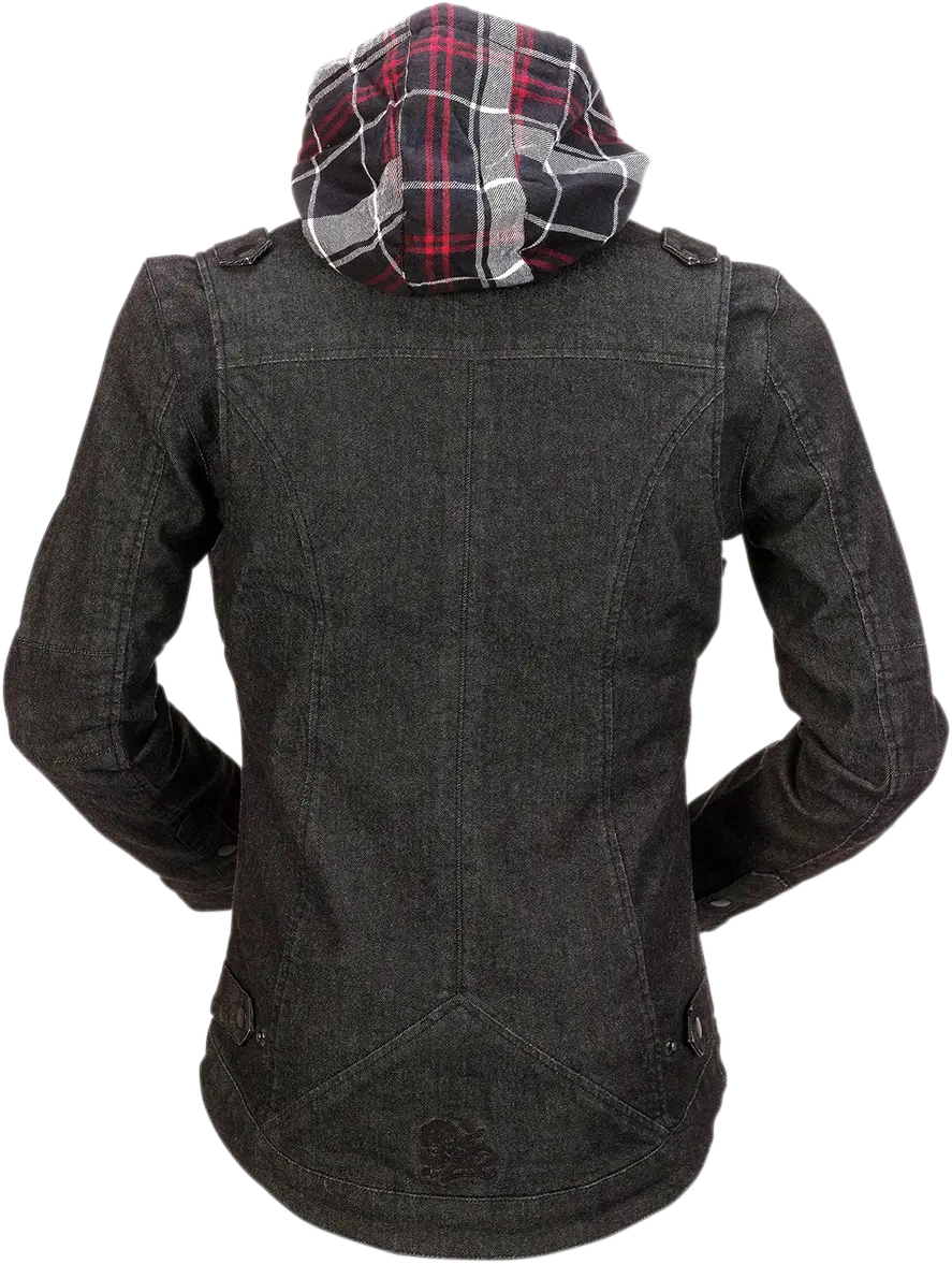 Z1R Timberella Women’S Denim Shirt – Black And White Contrast, Size 2Xl (Style #2840-0101) 1