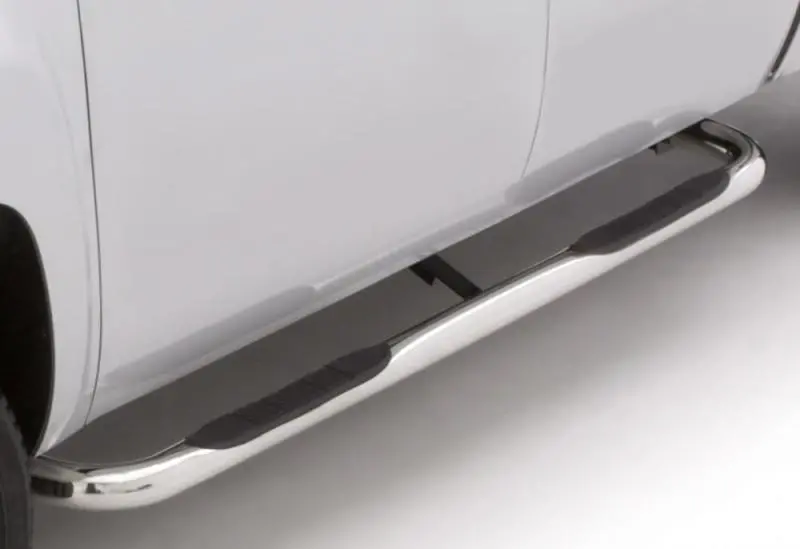 Lund Polished Stainless Steel Nerf Bars — 3-Inch Round Bent Design For 2010–2017 Dodge Ram 2500 Standard Cab 1