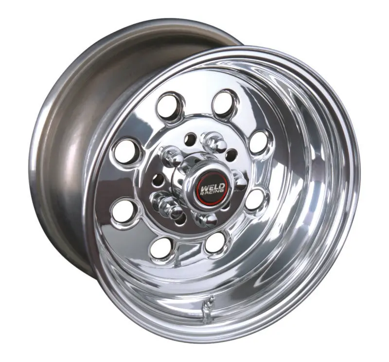 Weld Draglite 15X6 Polished Aluminum Wheel – 5X4.5" / 5X4.75" Bolt Pattern, 3.5" Backspace 1