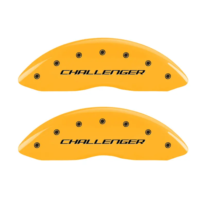 Mgp Engraved Caliper Covers – Yellow Block/Challenger Design For 2007 Dodge Charger 1