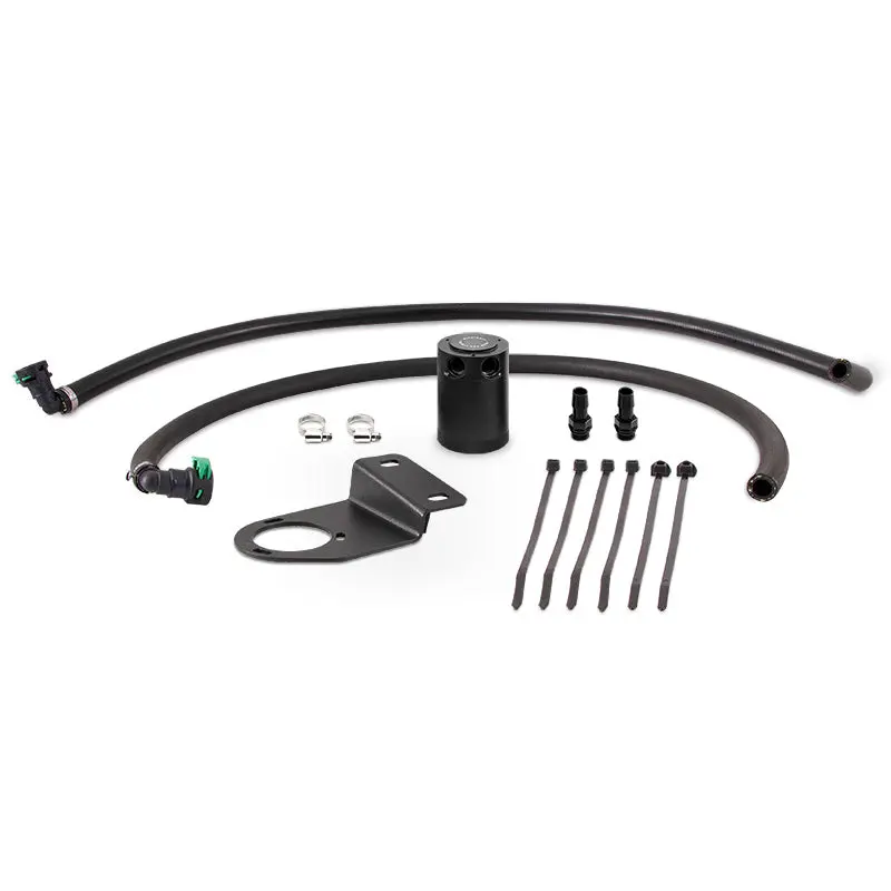Mishimoto Baffled Oil Catch Can Kit — Black Anodized, Engineered For 2019+ Ford Ranger 1
