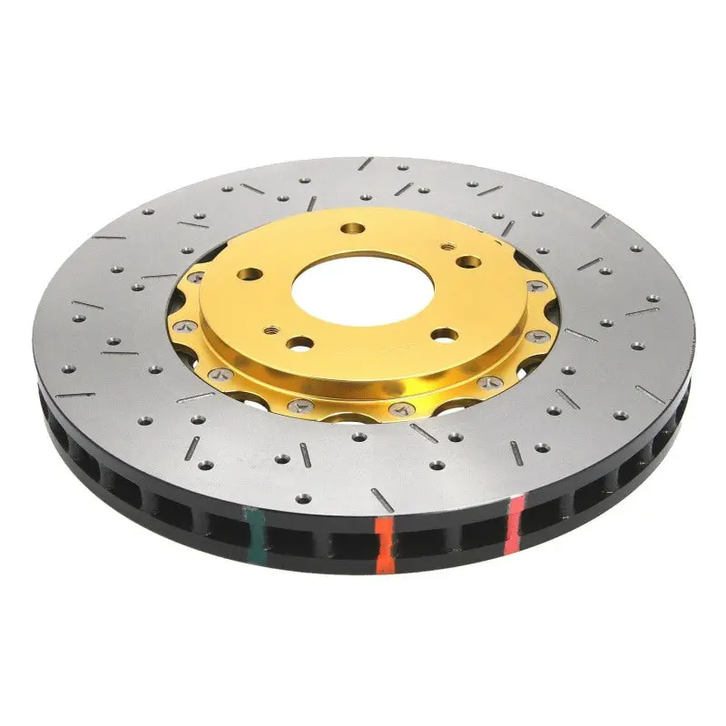 Dba 5000 Series Two-Piece Drilled & Slotted Front Rotors With Gold Hat – Fits 2003–2006 Subaru Legacy Gt Wagon 1