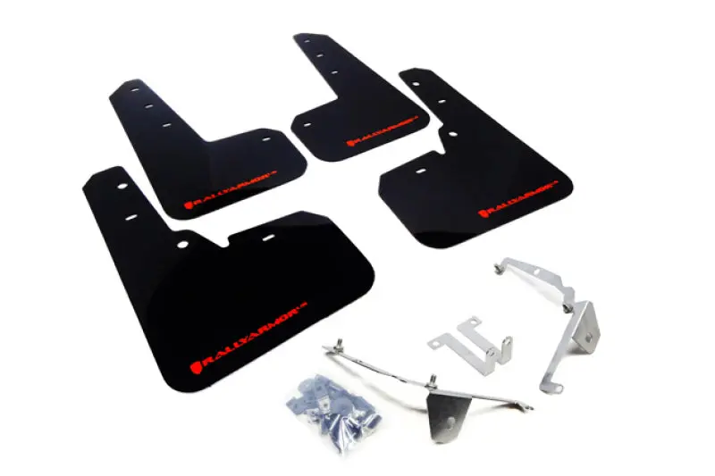 Rally Armor Black Mud Flaps With Red Logo For 2013+ Subaru Xv Crosstrek 1