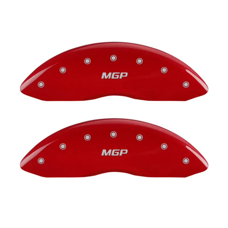 Mgp 4 Caliper Covers Engraved Front & Rear Mgp Red Finish Silver Ch 1