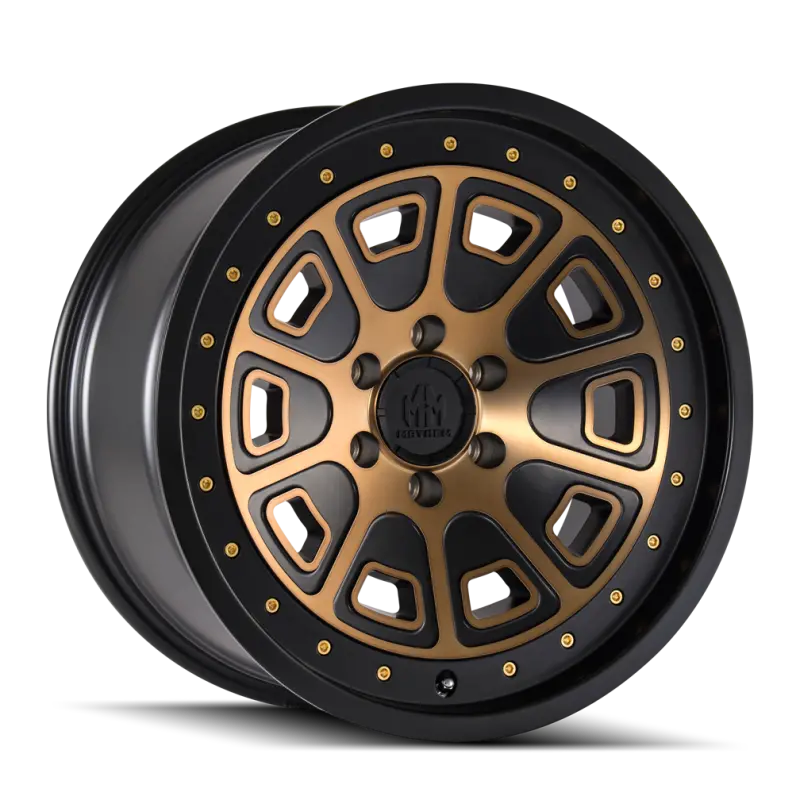 Mayhem Flat Iron Forged Alloy Wheel – 18X9", 6X135 Bolt Pattern, 0Mm Offset, 87.1Mm Hub Bore, Matte Black With Bronze Tint 1