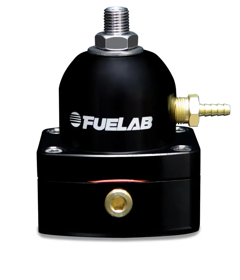 Fuelab 535 Adjustable Mini Fuel Pressure Regulator – 10–25 Psi, Dual -6An Inlets, Single -6An Return, Black Finish 1