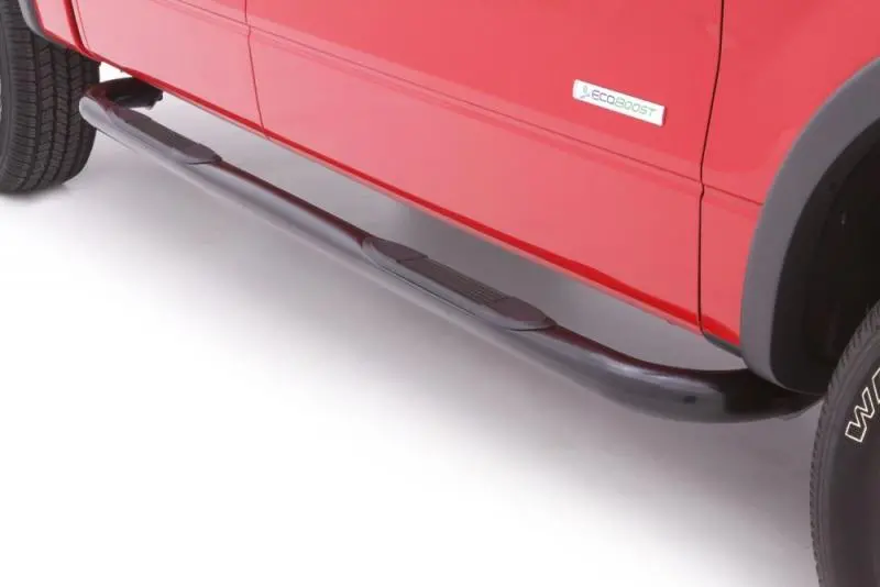 Lund Round Bent Steel Nerf Bars – 3-Inch Diameter, Fits 1994–2002 Dodge Ram 2500 Quad Cab, Matte Black 1