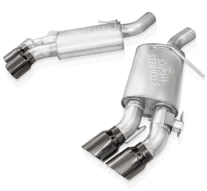 Stainless Works Axle-Back Exhaust For 2016–2021 Camaro Ss – 3" Redline System With Active Valve & Quad 4" Black Tips 1