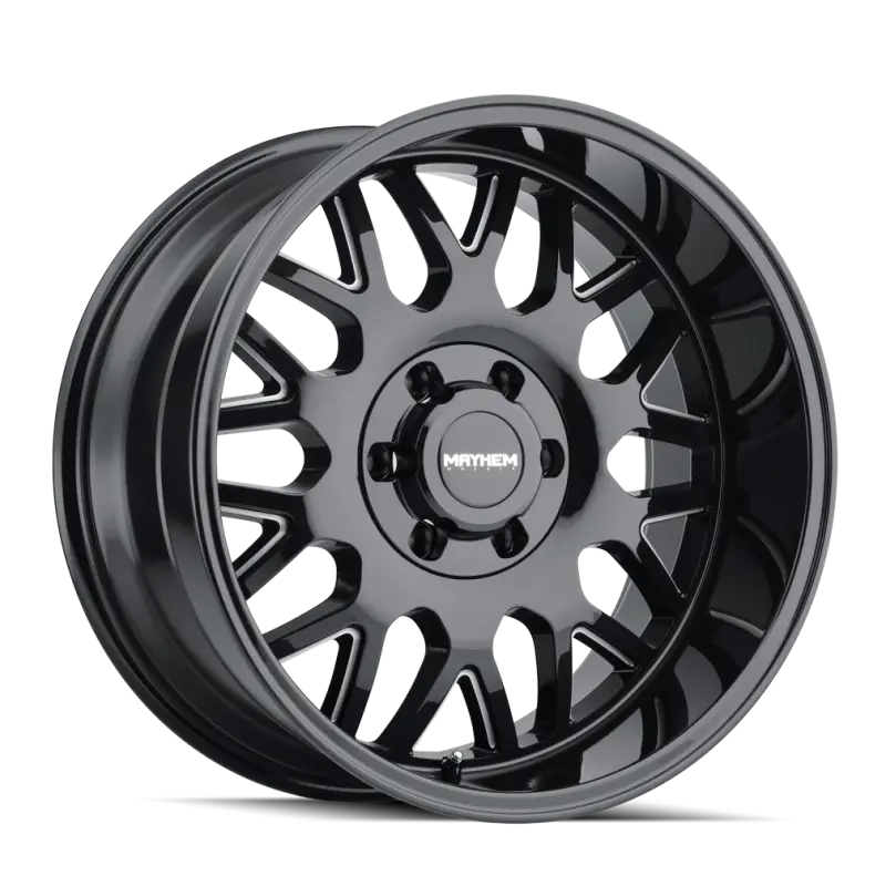 Mayhem Tripwire Forged Wheel – 20X10", 5X139.7Mm Bolt Pattern, -19Mm Offset, 110Mm Hub Bore, Black With Milled Spokes 1