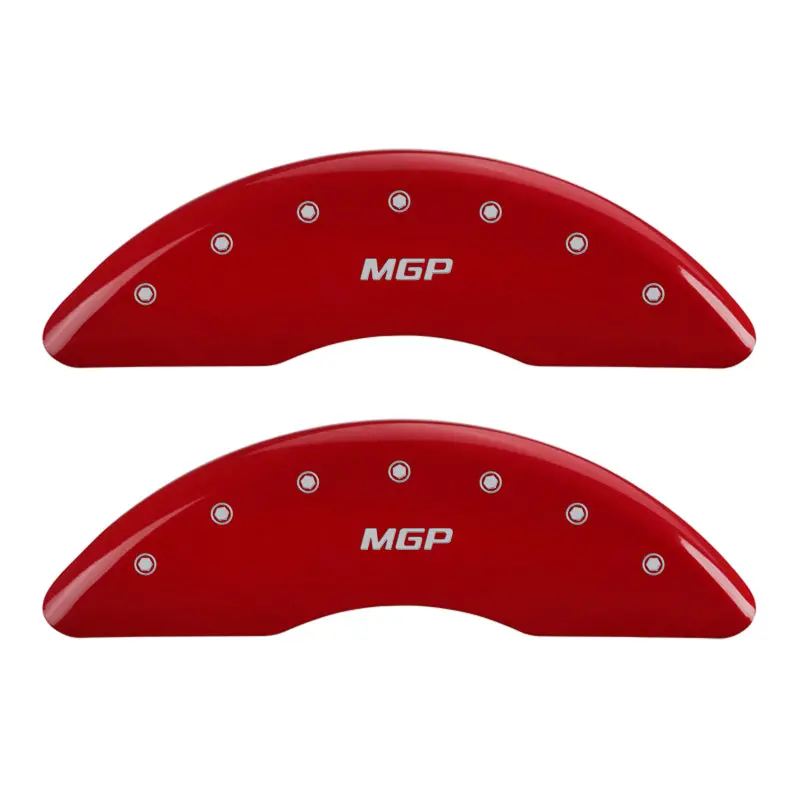 Mgp 4 Caliper Covers Engraved Front & Rear Mgp Red Finish Silver Char 2016 Mercedes-Benz Gle550E 1