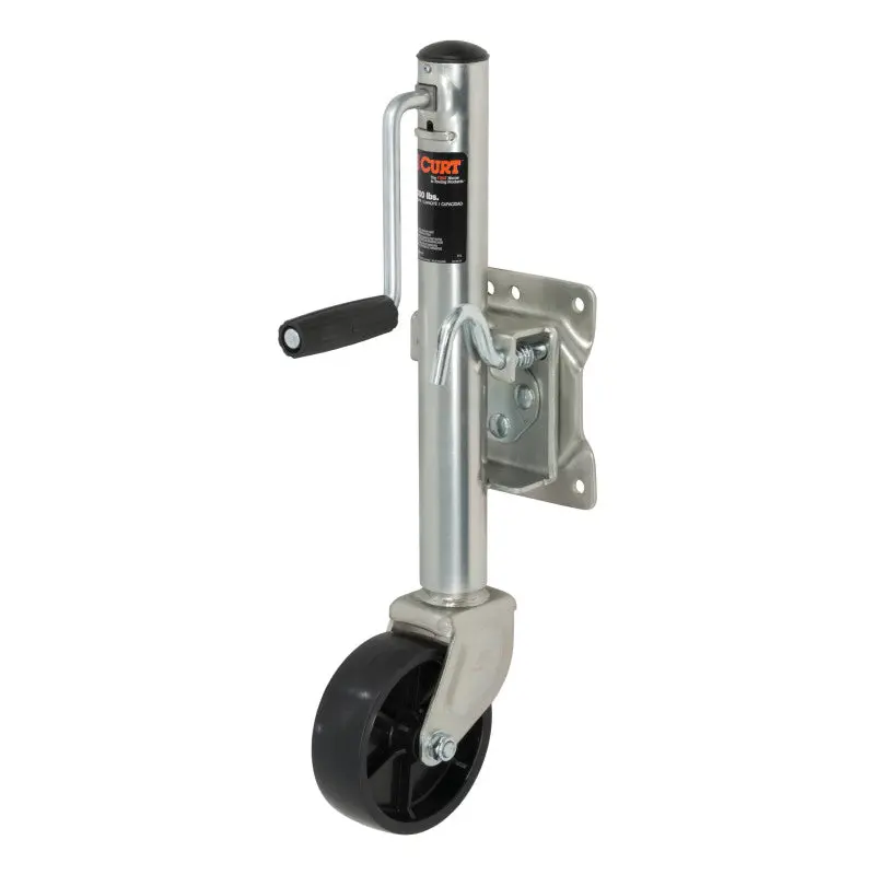 Curt Marine-Grade Jack With 6-Inch Swivel Wheel – 1200-Lb Capacity, 10-Inch Travel 1