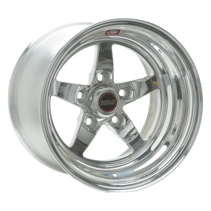 Weld S71 Polished Aluminum Wheel – 15X3.5", 5X4.5", 0.63" Backspace, Medium Pad Finish (Non-Beadlock) 1