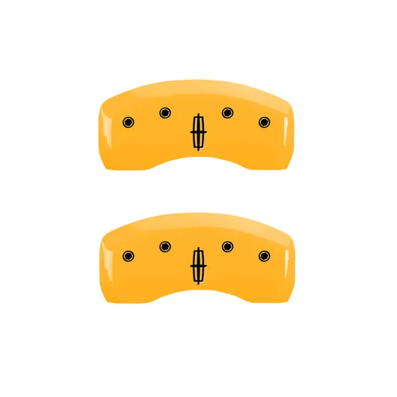 Mgp 4 Caliper Covers Engraved Fr Lincoln Rr Star Logo Yellow Finish Blk Char 17 Lincoln Continental 1