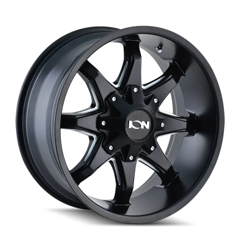 Ion Type 181 20X12 / 6X135 Bp / -44Mm Offset / 106Mm Hub Satin Black/Milled Spokes Wheel 1