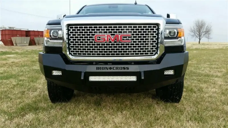 Iron Cross Low-Profile Front Bumper For 2016–2018 Gmc Sierra 1500 – Gloss Black Finish 1