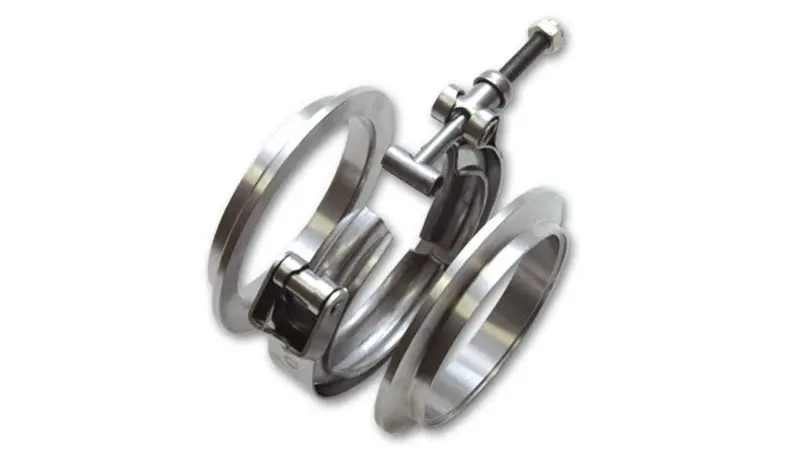 T304 Stainless Steel V-Band Flange Kit For 2.25-Inch Od Exhaust Tubing 1